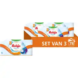 Jumbo Robijn Classics 3-in-1 Wascapsules Stralend Wit - 3 x 26 wasbeurten aanbieding