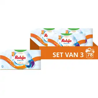 Jumbo Robijn Classics 3-in-1 Wascapsules Stralend Wit - 3 x 26 wasbeurten aanbieding
