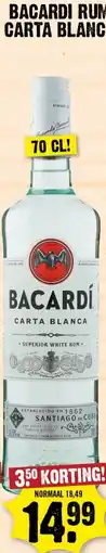 Dirk Bacardi Rum Carta Blanca aanbieding
