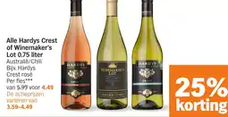 Albert Heijn Alle Hardys Crest of Winemaker's Lot aanbieding