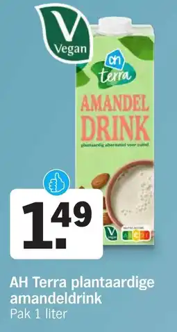Albert Heijn AH Terra plantaardige amandeldrink aanbieding