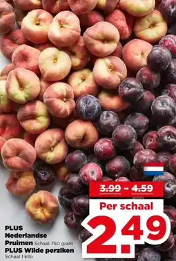 PLUS PLUS Nederlandse Pruimen, PLUS Wilde perziken aanbieding