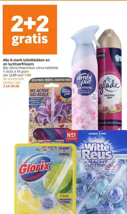 Albert Heijn Alle A-merk toiletblokken en en luchtverfrisser aanbieding