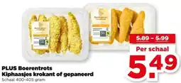 PLUS PLUS Boerentrots Kiphaasjes krokant of gepaneerd aanbieding