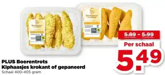 PLUS PLUS Boerentrots Kiphaasjes krokant of gepaneerd aanbieding