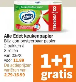 Albert Heijn Alle Edet keukenpapier aanbieding