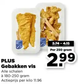 PLUS PLUS Gebakken vis aanbieding
