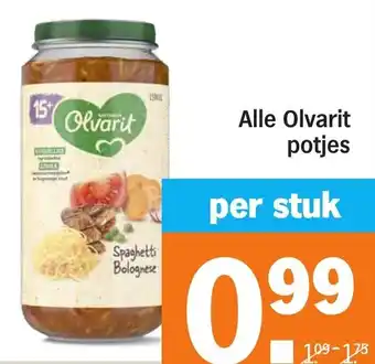 Albert Heijn Alle Olvarit potjes aanbieding
