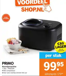 Albert Heijn PRIMO Roomijsmachine PR405IM aanbieding