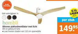 Albert Heijn hombli Slimme plafondventilator met licht aanbieding
