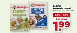 PLUS Bolletje Krokante muesli aanbieding