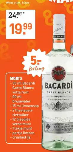 Albert Heijn Bacardí Carta Blanca witte rum aanbieding