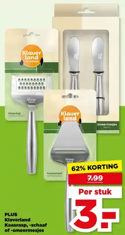 PLUS PLUS Klaverland Kaasrasp, schaaf of smeermesjes aanbieding