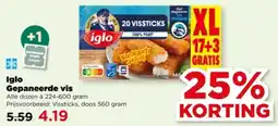 PLUS Iglo Gepaneerde vis aanbieding