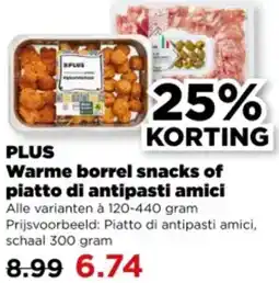 PLUS PLUS Warme borrel snacks of piatto di antipasti amici aanbieding