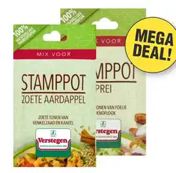 Budget Food Verstegen Mix voor Stamppot Prei of Zoete Aardappel aanbieding