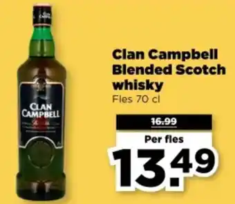 PLUS Clan Campbell Blended Scotch whisky aanbieding