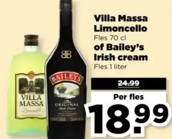 PLUS Villa Massa Limoncello of Bailey's Irish cream aanbieding