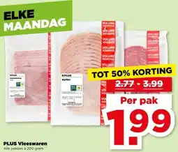 PLUS PLUS Vleeswaren aanbieding