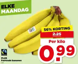 PLUS PLUS Fairtrade bananen aanbieding