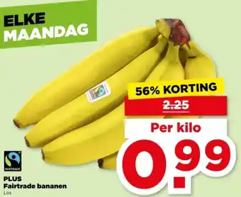 PLUS PLUS Fairtrade bananen aanbieding