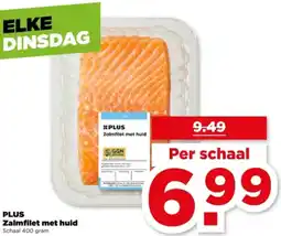 PLUS PLUS Zalmfilet met huid aanbieding