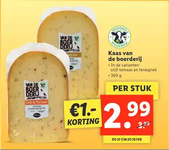 Lidl Kaas van de boerderij aanbieding