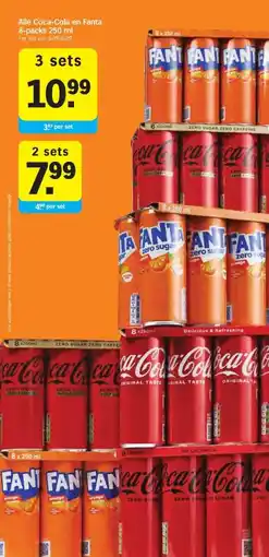 Albert Heijn Alle Coca-Cola en Fanta 8-packs 250 ml aanbieding