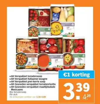 Albert Heijn Diverse verspakketen aanbieding