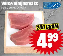 Dirk Verse tonijnsteaks aanbieding