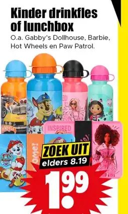 Dirk Kinder drinkfles of lunchbox aanbieding