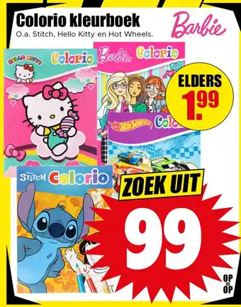 Dirk Colorio kleurboek Barbie aanbieding