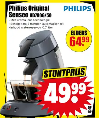 Dirk Philips Original Senseo HD7806/50 aanbieding