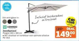 Albert Heijn Zweefparasol aanbieding