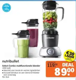 Albert Heijn Nutribullet Select Combo multifunctionele blender aanbieding