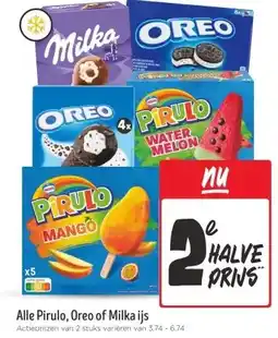 Wibra Alle Pirulo, Oreo of Milka ijs aanbieding