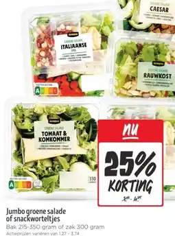 Wibra Jumbo groene salade of snackworteltjes aanbieding
