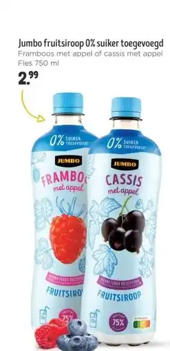 Wibra Jumbo fruitsiroop 0% suiker toegevoegd aanbieding