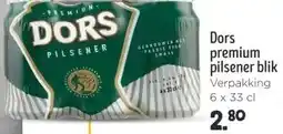 Wibra Dors premium pilsener blik aanbieding