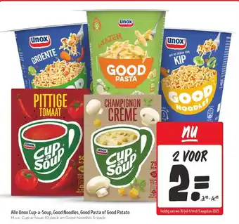 Wibra Alle Unox Cup-a-Soup, Good Noodles, Good Pasta of Good Patato aanbieding