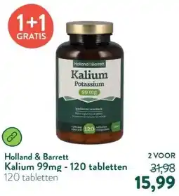 Holland & Barrett Kalium 99mg - 120 tabletten aanbieding