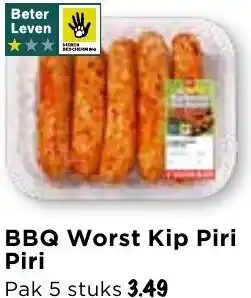 Vomar Voordeelmarkt BBQ Worst Kip Piri Piri aanbieding
