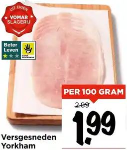Vomar Voordeelmarkt Versgesneden Yorkham aanbieding
