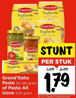 Vomar Voordeelmarkt Grand Italia Pesto of Pasta All Uovo aanbieding