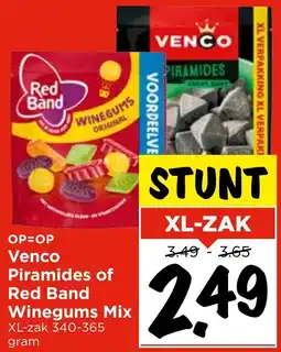 Vomar Voordeelmarkt Venco Piramides of Red Band Winegums Mix aanbieding