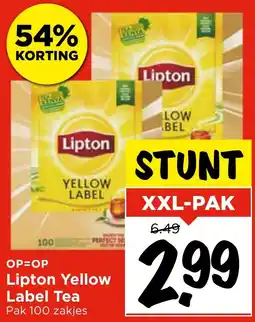 Vomar Voordeelmarkt Lipton Yellow Label Tea aanbieding