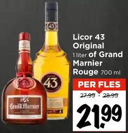 Vomar Voordeelmarkt Licor 43 Original of Grand Marnier Rouge aanbieding