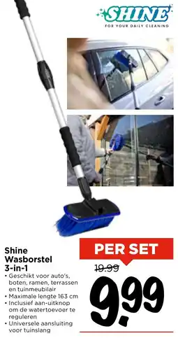 Vomar Voordeelmarkt Shine Wasborstel 3-in-1 aanbieding