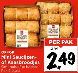 Vomar Voordeelmarkt Mini Saucijzen of Kaasbroodjes aanbieding