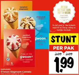 Vomar Voordeelmarkt G'woon Slagroom Cornets aanbieding